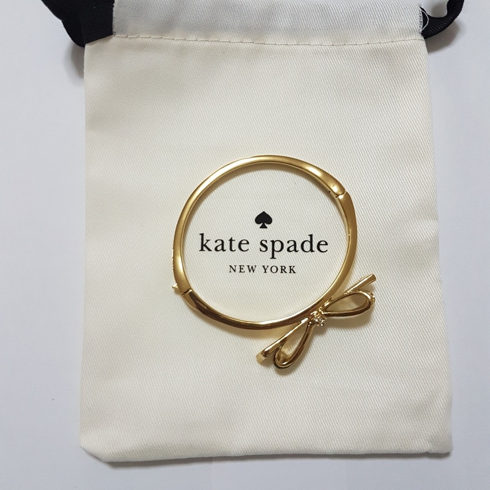 Kate spade tied up bow hinged bangle